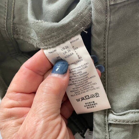 Anthropologie Pilcro Wanderer Utility Pants Women's Size 26 Green Camping Hiking - Picture 13 of 14